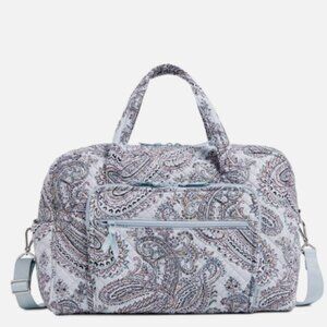 Vera Bradley Cotton Weekender Women's Travel Bag Soft Sky Paisley One Size 29190